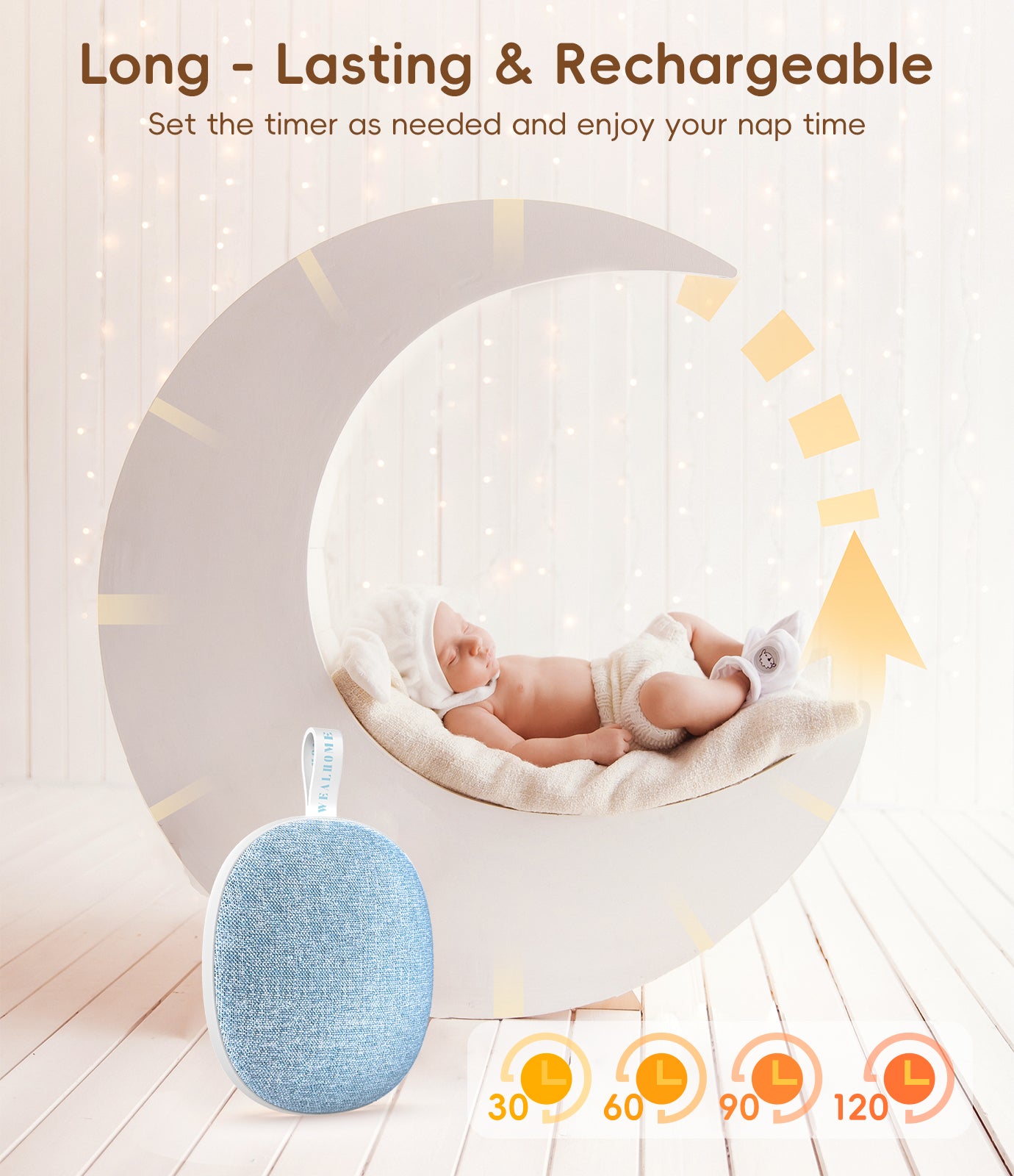 Enhanlife Portable White Noise Sound Machine - Beige