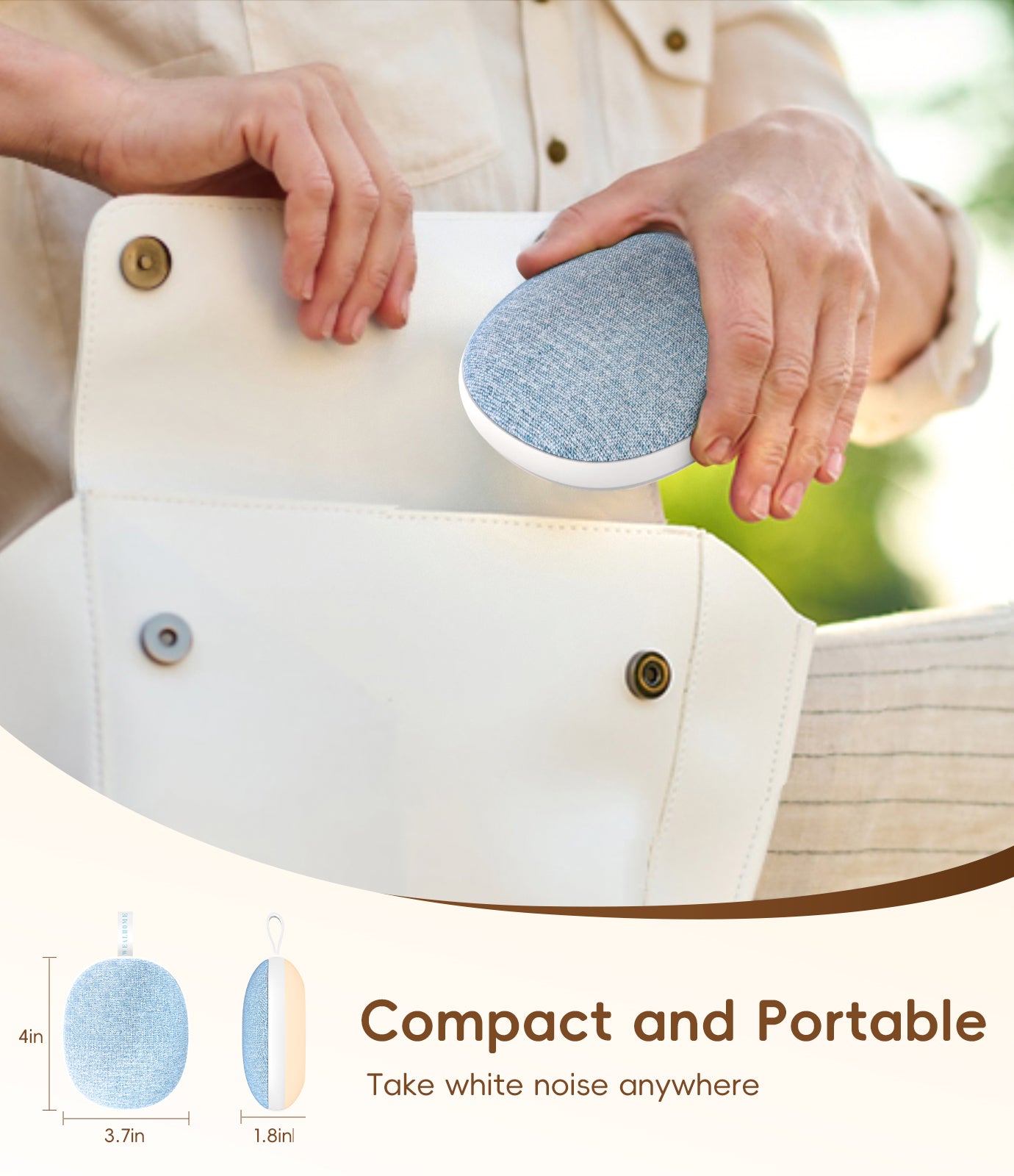 Enhanlife Portable White Noise Sound Machine - Beige